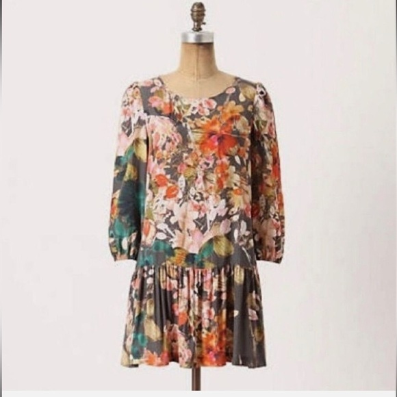 Anthropologie Meadow Rue Minutiae Floral Tunic - Picture 1 of 14